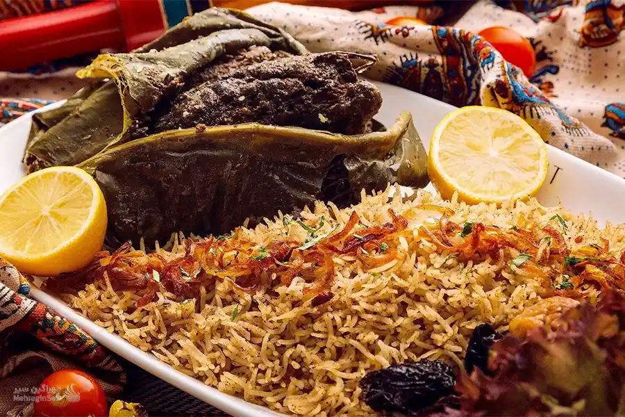 یک مدل غذای عمانی با برنج