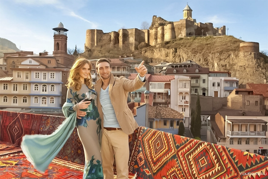 زوج توریست در تور گرجستان 